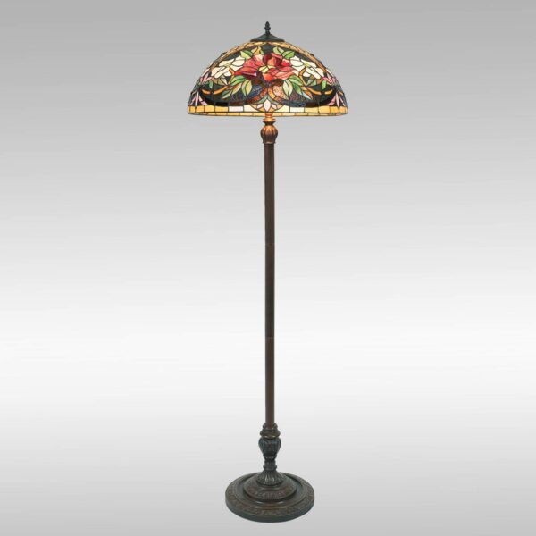 Färgglad golvlampa ARIADNE i tiffanystil