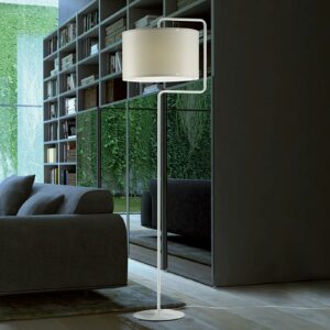 Cremefärgad golvlampa Morfeo plast creme