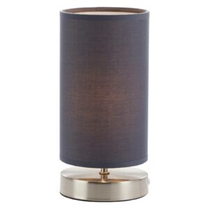 Bordslampa Claire med grå tygskärm