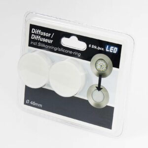 Diffusortillägg till inbyggnadslampor - 6-pack