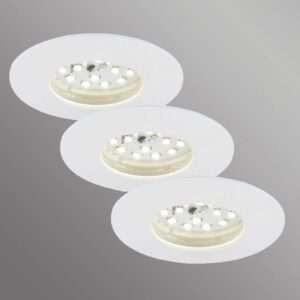3-Pack LED-inbyggnadslampa Felia IP44, vit