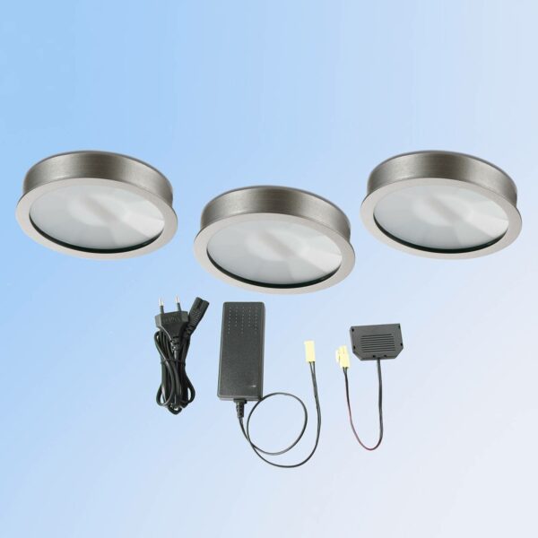 3dels-set Cubic 68 varmvit LED-inbyggnadsspot