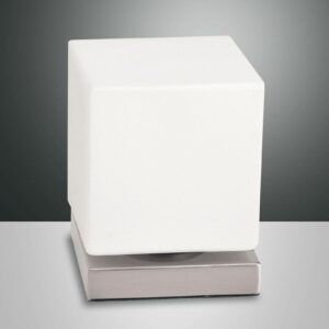 Med touch-dimmer – LED-bordslampa Brenta nickel