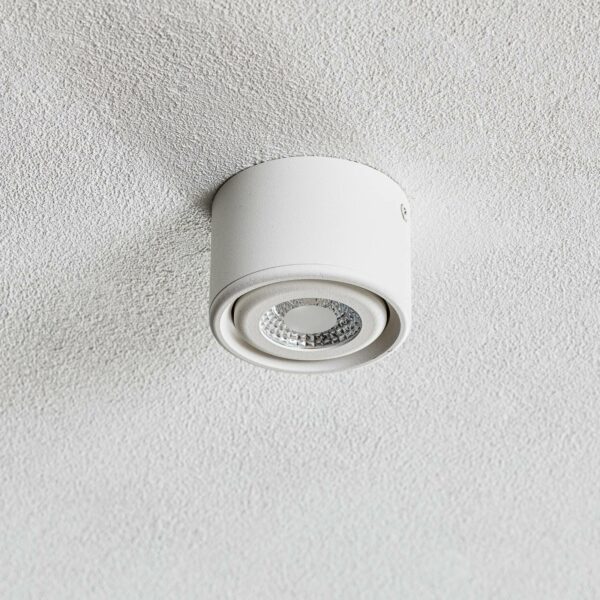 Svängbart huvud – LED-downlight Anzio, vit