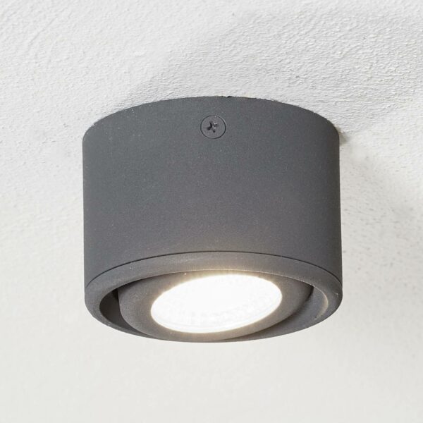 Svängbart huvud – LED-downlight Anzio, antracit