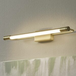 LED-vägglampa Rapallo, mässing, IP44, 40 cm