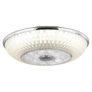 LED-takfläkt Rosario, vit krom