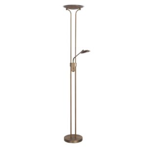 Vacker LED-uplight-golvlampa Lunera med läslampa