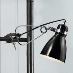 Glansfull klämlampa Clone svart