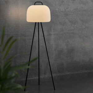 LED-golvlampa Kettle Tripod metall, skärm 36cm