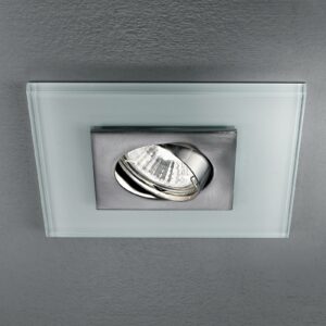 Inbyggnadsspot GRIT halogen kvadratisk satinerad