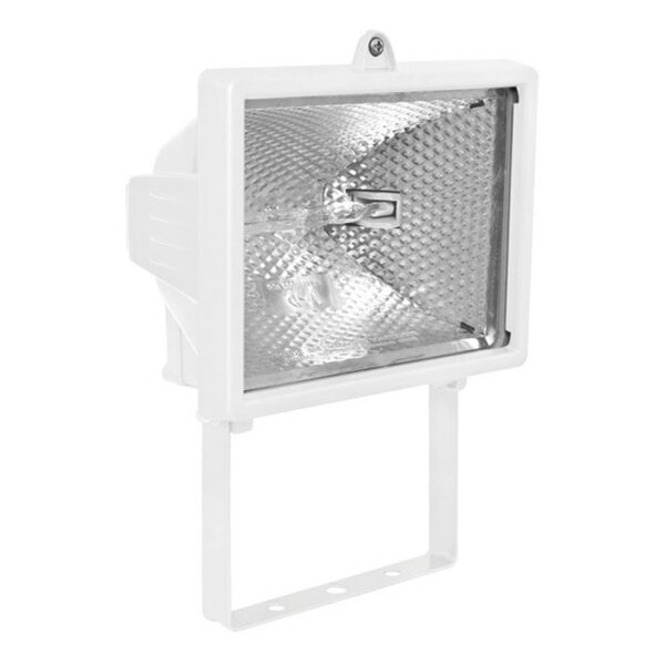 Vit, svängbar utomhusspotlight POWER II med 400W