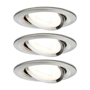Paulmann 3-pack spot Nova rund sväng/dimbar, järn
