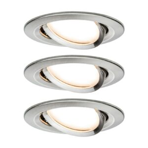 Paulmann 3-pack spot Nova Coin rund svängbar, järn