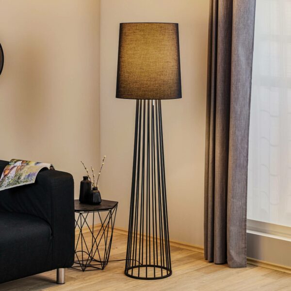 Villeroy & Boch Milano svart textilgolvlampa