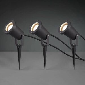 Utomhus spotlampa Ubangi med markspett 3-pack set